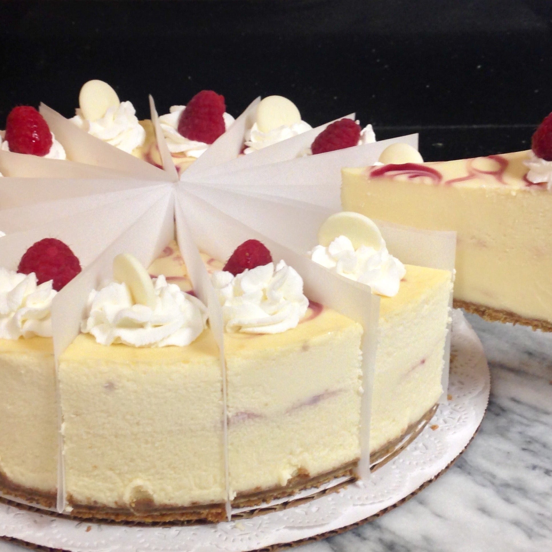 White Chocolate Raspberry  Swirl Cheesecake image 0